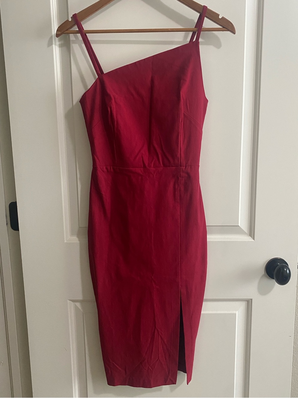 Asymmetric One-Shoulder Midi Dress
